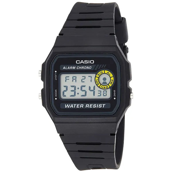 Casio F-94WA-8D férfi digitális retro karóra LED, stoper, WR30, fekete