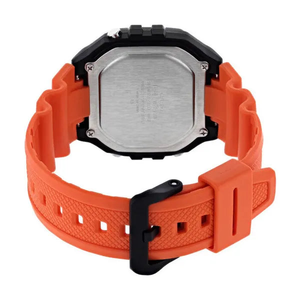 Casio W-218H-4B2 férfi digitális karóra narancs szíjjal WR50