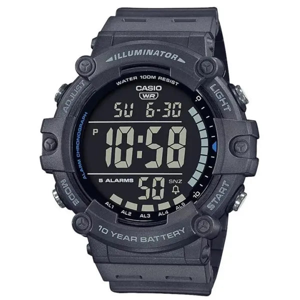 Casio AE-1500WH-8B férfi sport karóra, LED Illuminator, WR100, grafit