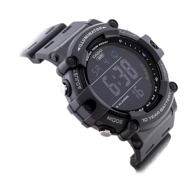 Casio AE-1500WH-8B férfi sport karóra, LED Illuminator, WR100, grafit