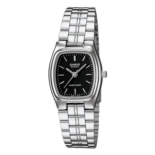 Casio LTP-1169D-1A női karóra, acél szíj, fekete számlap 28 mm