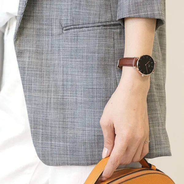 Daniel Wellington Classic Sheffield női karóra, 32 mm, bőrszíj, rózsaarany