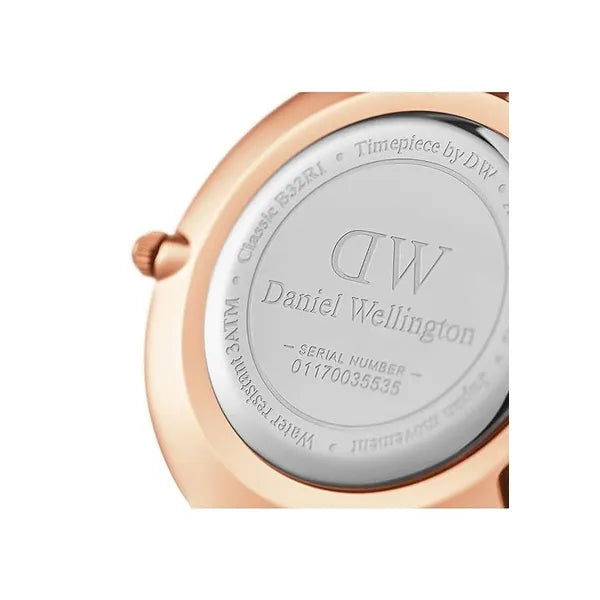 Daniel Wellington Classic Sheffield női karóra, 32 mm, bőrszíj, rózsaarany