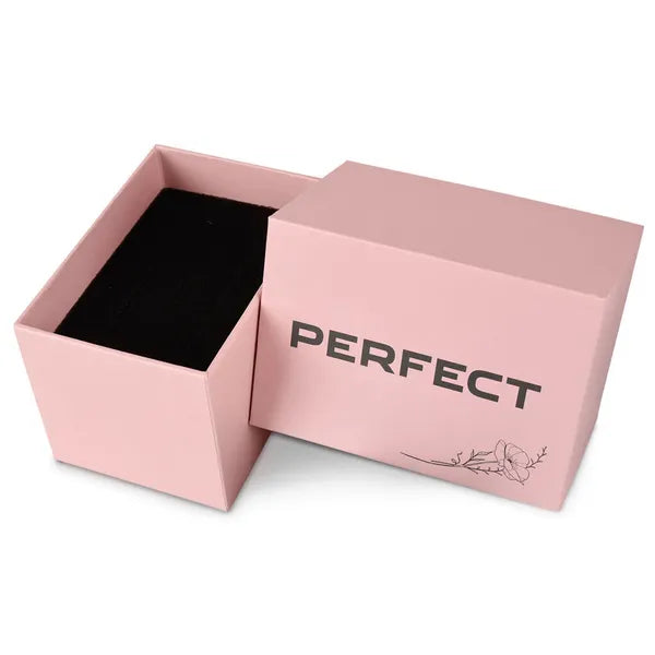 Perfect E342-07 női karóra, arany tok 36 mm, szürke bőrszíj