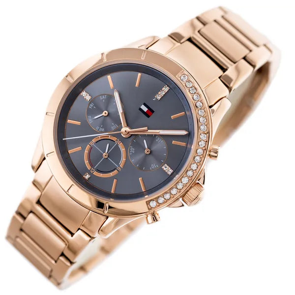 Tommy Hilfiger Kennedy 1782386 női karóra rozéarany acél, kék számlap