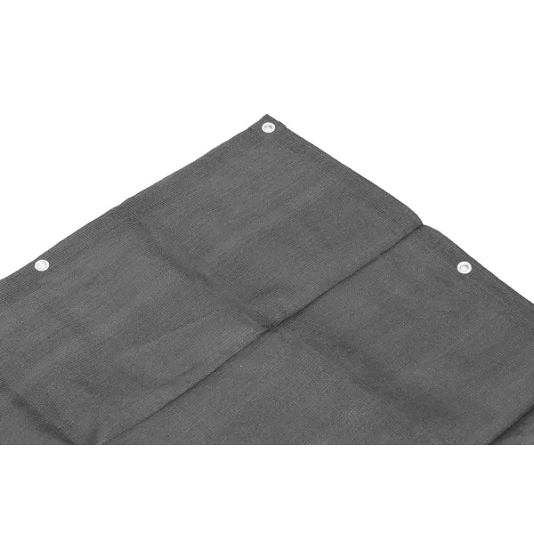 Szürke HDPE erkély árnyékoló háló 150x500 cm szerelőszettel