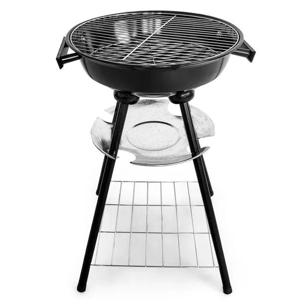 Kerti faszenes grillsütő fedéllel, hamutálcával, Ø34 cm