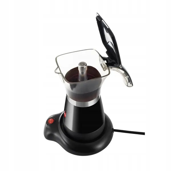 Elektromos kávéfőző, 300 ml, 6 csésze, 480 W, fekete, forgatható talp