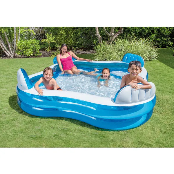 Intex felfújható kerti medence ülésekkel 229x229x69 cm, 990 l
