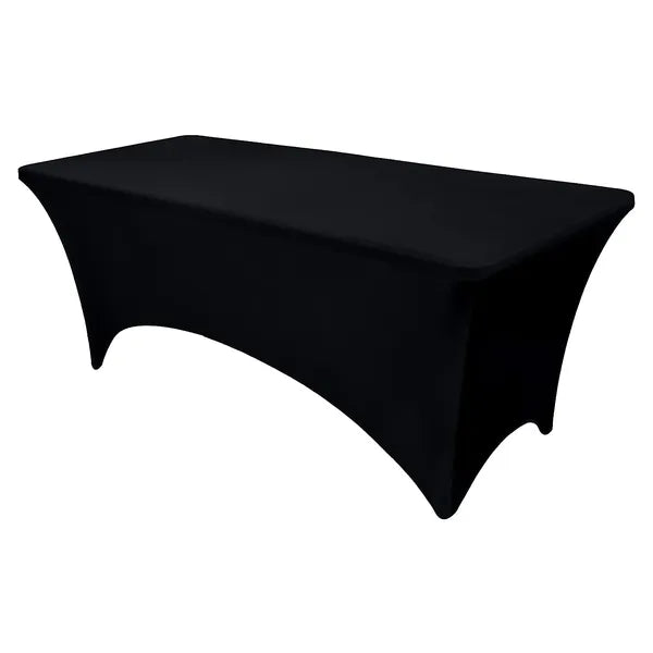 Univerzális asztalterítő huzat vendéglátóipari asztalra 180 cm 6FT fekete elasztikus | HTSP6FT BLACK