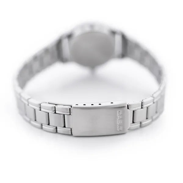 Casio LTP-V006D-1B2 női karóra, kvarc, acél, fekete számlap 25 mm