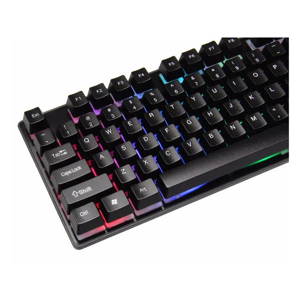 LED háttérvilágítású gaming billentyűzet USB, numerikus paddal, fröccsenésálló