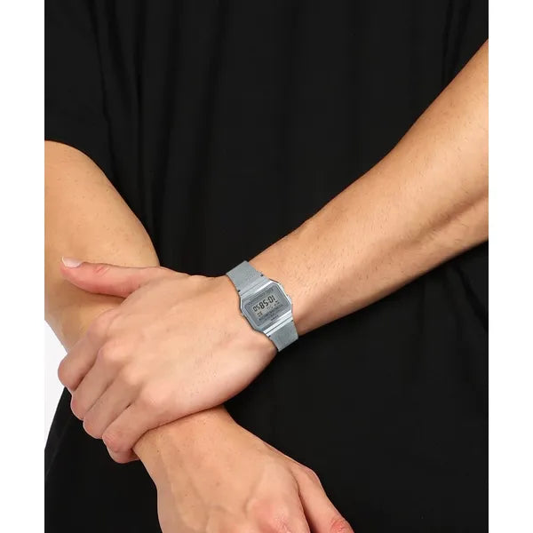 Casio A700WM-7A retro unisex ezüst quartz karóra rozsdamentes szíj