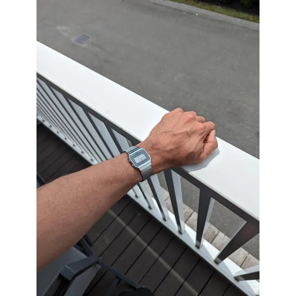 Casio A700WM-7A retro unisex ezüst quartz karóra rozsdamentes szíj