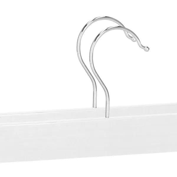 Springos fehér fa vállfa 2 db 34cm