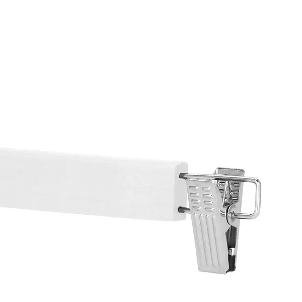 Springos fehér fa vállfa 2 db 34cm