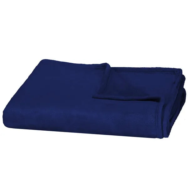 Sötétkék plüss poliészter takaró 200×220 cm, 350 GSM