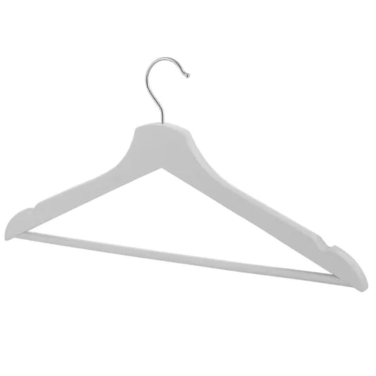 Szürke lakkozott fa vállfa 3 db, 43 cm, 360° forgó akasztó