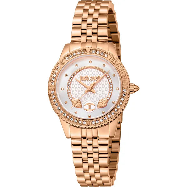 Just Cavalli Animalier Neive női karóra, rozéarany nemesacél, 30 mm, WR50