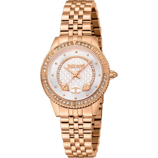 Just Cavalli Animalier Neive női karóra, rozéarany nemesacél, 30 mm, WR50