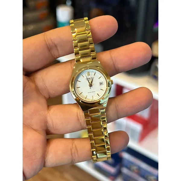 Casio LTP-1170N-7A női karóra, arany nemesacél, dátum, WR30