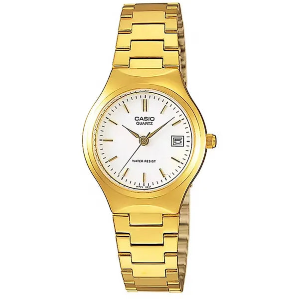 Casio LTP-1170N-7A női karóra, arany nemesacél, dátum, WR30