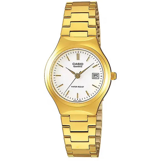 Casio LTP-1170N-7A női karóra, arany nemesacél, dátum, WR30