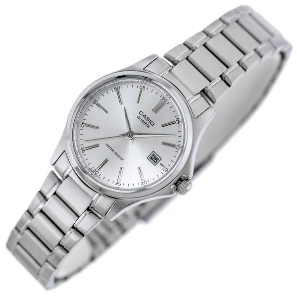 Casio LTP-1183A-7A női karóra, ezüst nemesacél, dátumkijelző, WR50