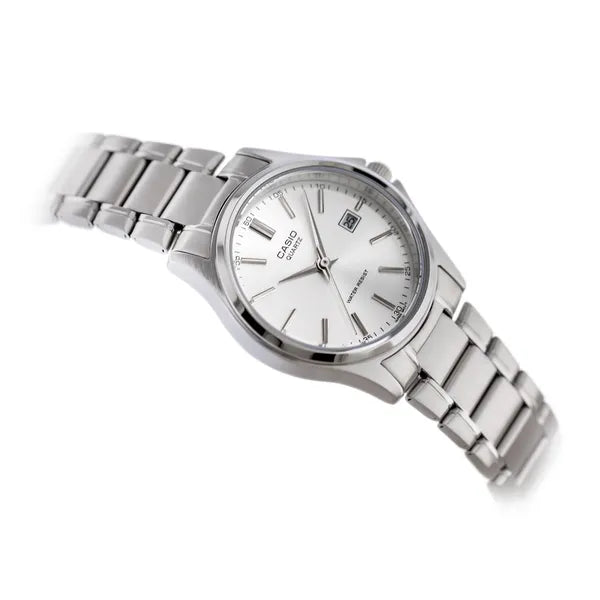 Casio LTP-1183A-7A női karóra, ezüst nemesacél, dátumkijelző, WR50