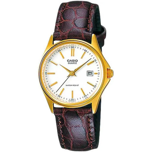 Casio Collection női karóra LTP-1183Q-7A, aranytok, bőrszíj, dátum
