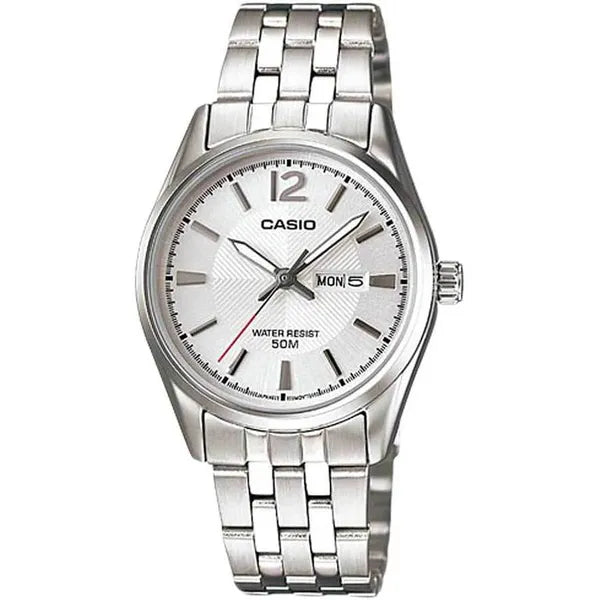 Casio női karóra LTP-1335D-7A, ezüst, rozsdamentes acél, WR50