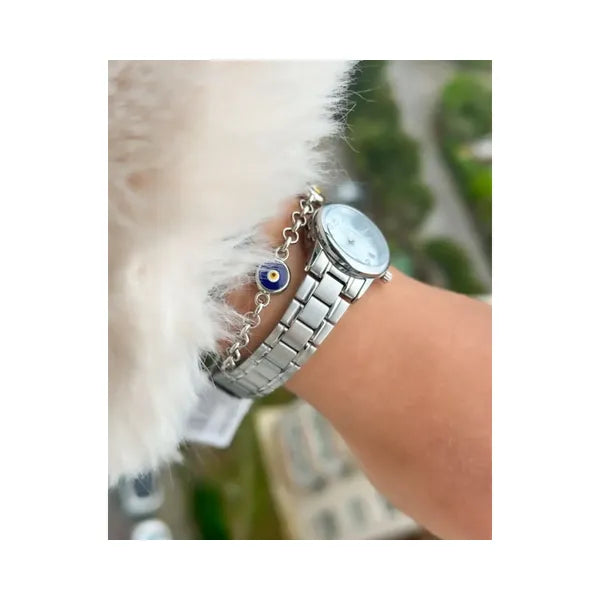 Casio Collection női karóra, rozsdamentes acél, türkiz számlap, WR30