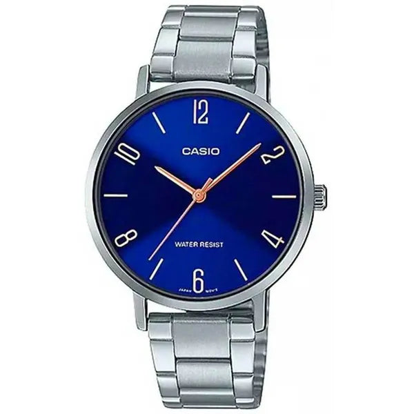 Casio LTP-VT01D-2B2 női karóra, acél szíj, kék számlap, quartz