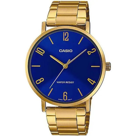 Női karóra arany rozsdamentes acél, 40 mm, sötétkék számlap, quartz WR30