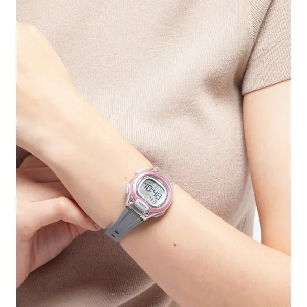 Casio LW-203-8A női digitális karóra, szürke műanyag szíj, WR50