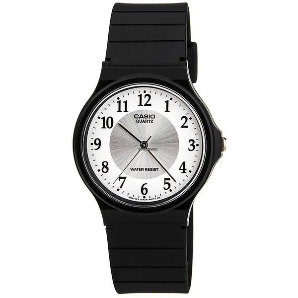 Casio MQ-24-7B3 férfi kvarc karóra, 35 mm, WR30, fekete műanyag