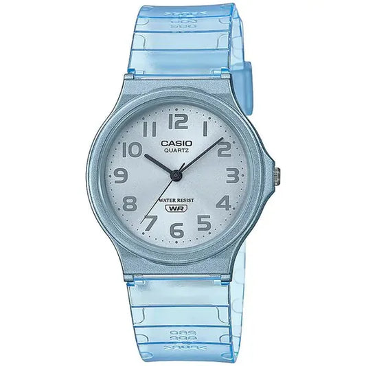 Casio MQ-24S-2BEF női karóra, 36 mm, kék műanyag, WR30, díszdoboz