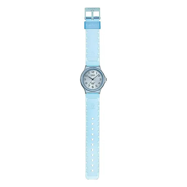Casio MQ-24S-2BEF női karóra, 36 mm, kék műanyag, WR30, díszdoboz