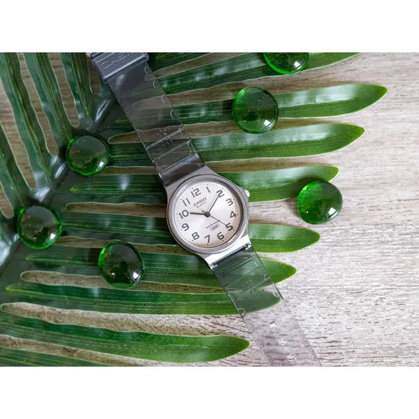 Casio MQ-24S-8BEF női karóra, 36 mm, kvarc, szürke műanyag