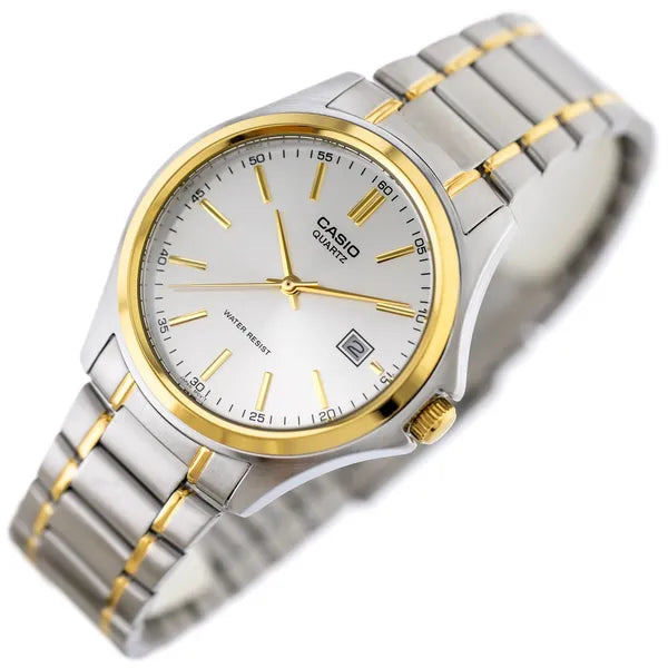 Casio MTP-1183G-7A férfi karóra, acél, ezüst/arany, kvarc, WR30, dátum