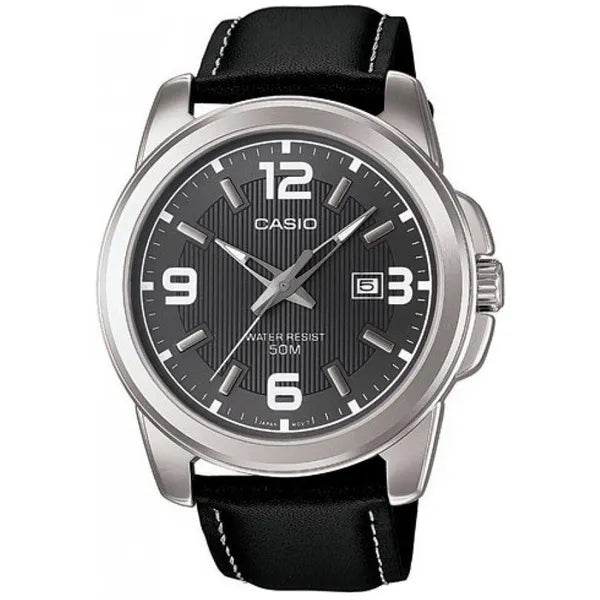 Casio Collection MTP-1314L-8A férfi karóra, bőrszíj, WR50, dátum