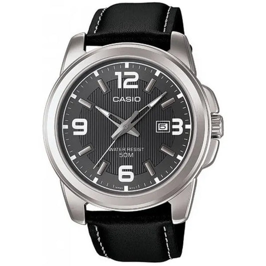 Casio Collection MTP-1314L-8A férfi karóra, bőrszíj, WR50, dátum