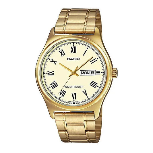Casio MTP-V006G-9B férfi karóra, arany nemesacél, 38 mm