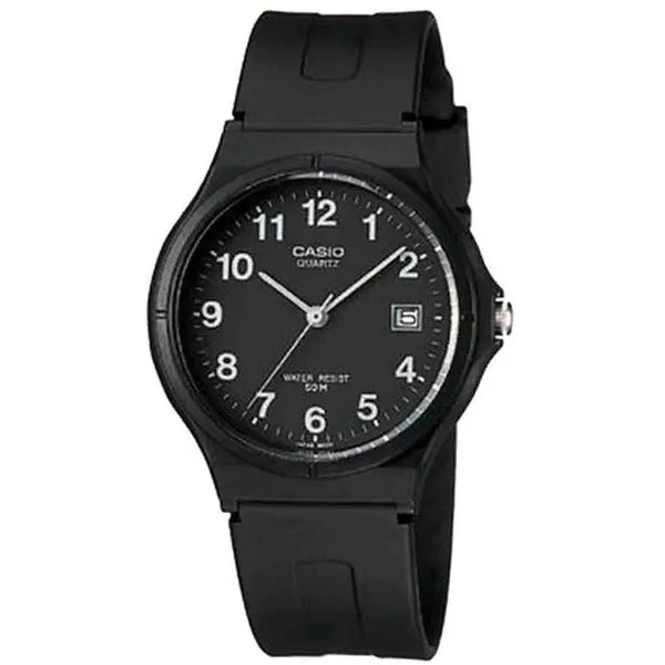 Casio férfi karóra MW-59-1B – fekete számlap, műanyag szíj, WR50, dátum