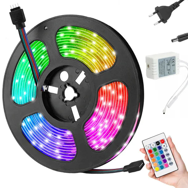 RGB LED szalag SMD 5050 4,5 m IP65 távirányítóval