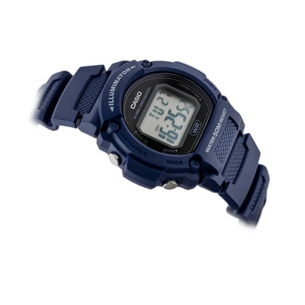 Casio W-219H-2A férfi digitális karóra, 50 m vízálló, kék