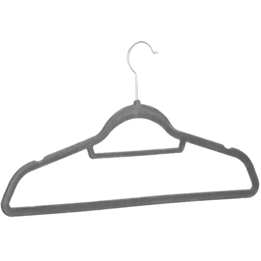 Szürke zamatos vállfa 3 db - 43,5 cm széles