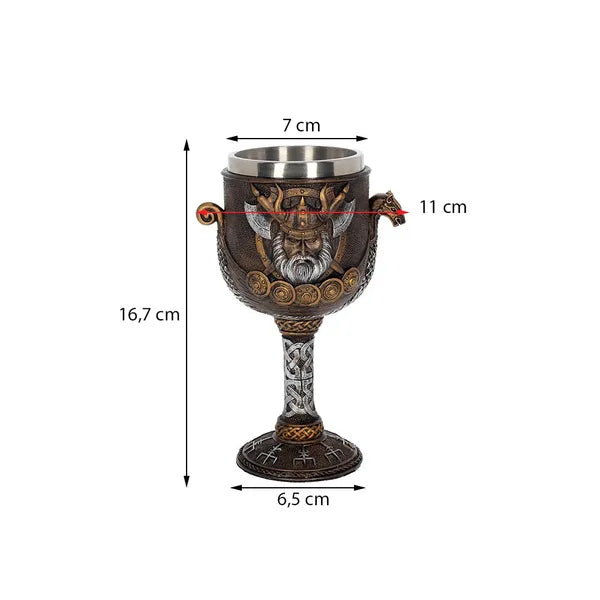 Viking díszserleg, rozsdamentes acél betét, 160 ml, polirezin