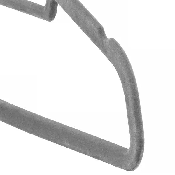 Szürke zamatos vállfa 3 db - 43,5 cm széles