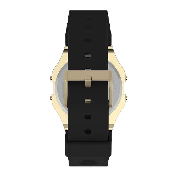 Timex T80 férfi digitális karóra, 34 mm, arany tok, fekete szíj